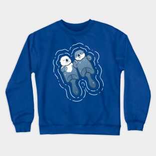 Sea Otters Holding Hands Crewneck Sweatshirt